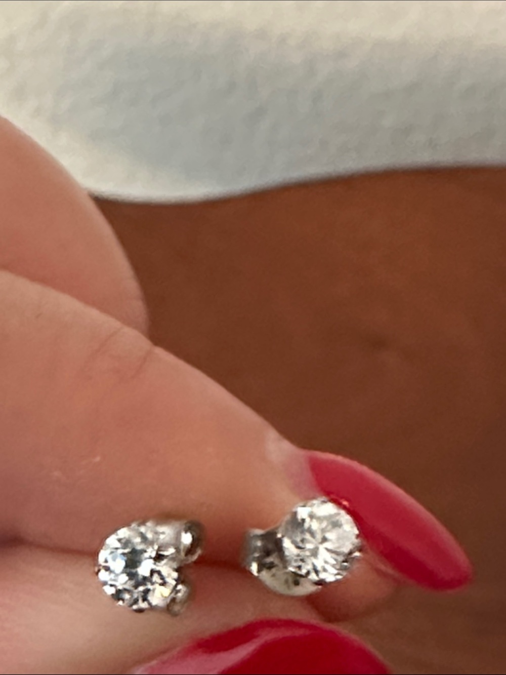Fashion Jewelry Gold Bow Stud Earrings with Clear Stones